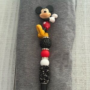 Mickey Mouse Beaded Charm Pen - Red Black White Yellow